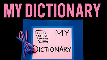 Dictionary for school project || Craft activity || DIY ||