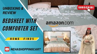 *Amazon finds* Bedsheet with Comforter set | Unboxing & Review | King size | under 2000 | by Neha