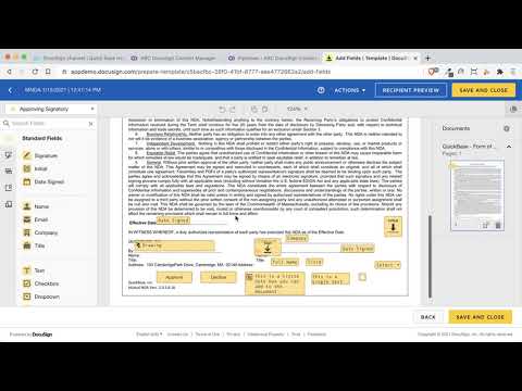 Using QuickBase Pipelines to Integrate with DocuSign Templates