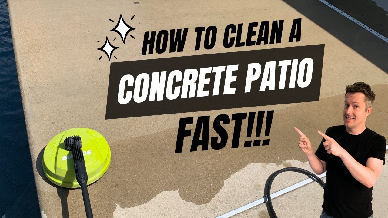 How to Clean a Concrete Patio Fast - YouTube
