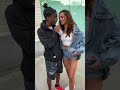 HER FIRST TIKE KISSING A BLACK GUY #shorts