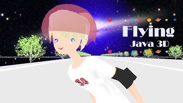Java 3D: Human Tinker Bell is flying with her skateboard_3a/人間ティンカーベルの空飛ぶスケートボード