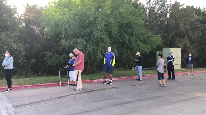 Voting line at Brodie/Slaughter Randall's