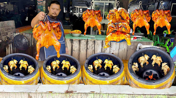 Thai Chef Grilled 100 Chickens In 6 Massive Charcoal Jars | Thai Street Food