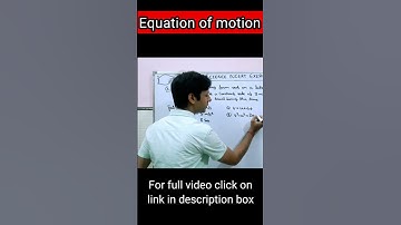 #shorts #science | Equation of motion | Motion class 9 science