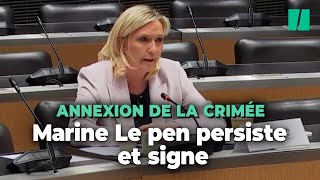 Marine Le Pen nie toujours toute annexion illégale de la Crimée par la Russie