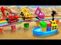 Bridge construction vehicles fire trucks toy dump trucks container ships  building bridges