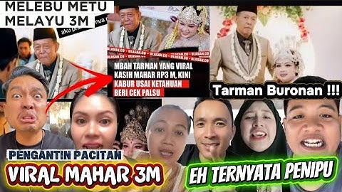 PENGANTIN PACITAN JADI VIRAL MAHAR 3M EH TERNYATA PALSU,LUCUNYA KOMENTAR NETIZEN.