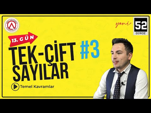 Tek Çift Sayılar - 3 | 13.gün 🔴 Temel Kavramlar | 52 Günde Matematik Kampı | Tyt Kpss Dgs Ales