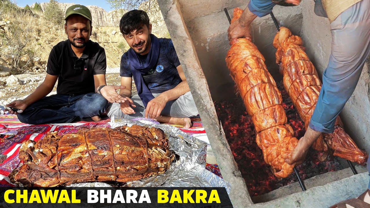 Full Goat Cooking | Whole Stuffed Lamb Khaddi Kabab with Pulao | Extreme Street Food in Quetta, PK | Street Food PK