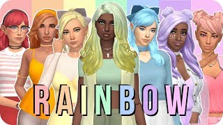 Sims 4 Create A Sim - Rainbow ❤️💛💚