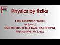 Semi-conductor Physics Lect.-2 | CSIR NET-JRF, IIT-JAM, GATE, JEST,TIFR PGT Physics (KVS, NVS, etc)