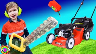 Lawn Mower Video For Kids Blippi Toys Min Min Playtime