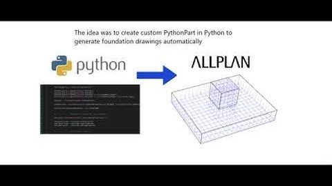 Generating foundation drawings automatically in Allplan by Python