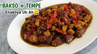 RESEP BAKSO TEMPE SAMBEL KECAP||PEDAS NAMPOL