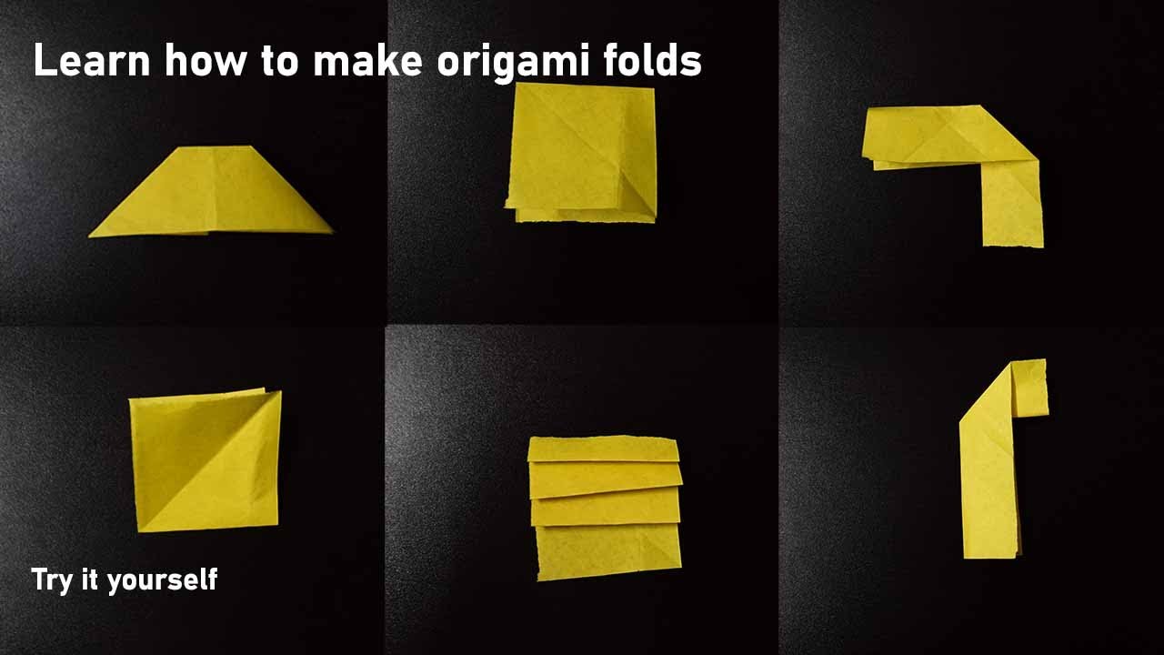 Learn basic origami folds - YouTube