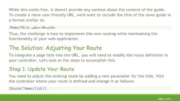 How to Add Page Title into URL in ASP.NET MVC