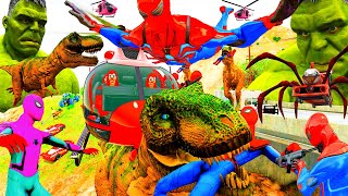 100h Đại Chiến Khủng Long Bạo Chúa Giải Cứu Siêu Nhân Người Nhện, Avengers VS Spiderman