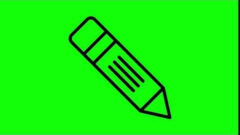 Animated Pencil Icon on Green Screen With Pop-up Sound