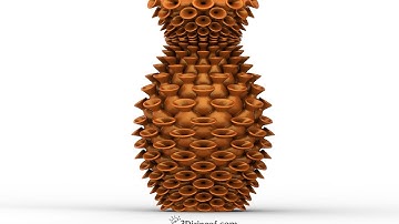 3D Printing - Water Spirit Vase - Math Decor by Dizingof at 3Dizingof.com