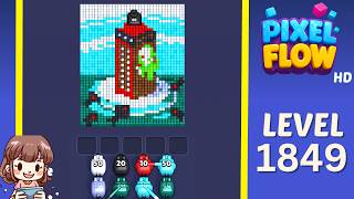 Pixel Flow Level 1849 Solution Walkthrough