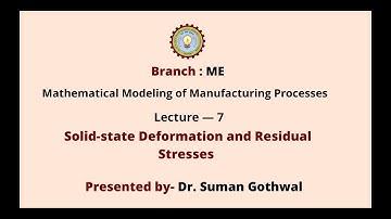 Mathematical Modeling of Manufacturing Processes | AKTU Digital Education