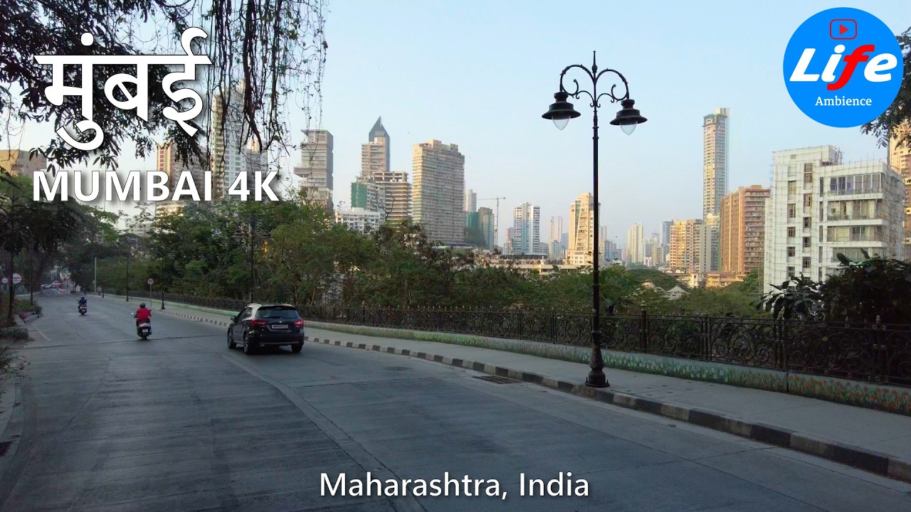 Riding Mumbai City - 4K HDR - Malabar Hill to Saat Rasta - Evening Ride ...