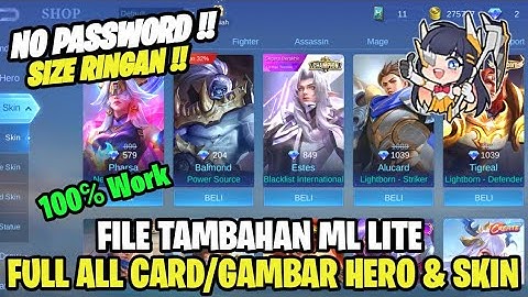 Data Open Full All Card Hero & Skin Terbaru | Data Tambahan Card / Gambar Hero Ml Lite Terbaru