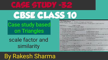 case study based Questions on Triangles | case study on scale factor and similarity | cbse class 10