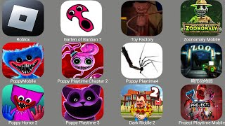 Poppy Playtime Chapter 4 Mobile,Poppy Playtime 3,Poppy 2,Zoonomaly Mobile,Garten Of Banban 7 Mobile
