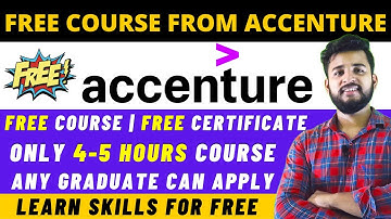 🔴FREE Course From Accenture | Free Certificate No Experience Required | Anyone Can apply