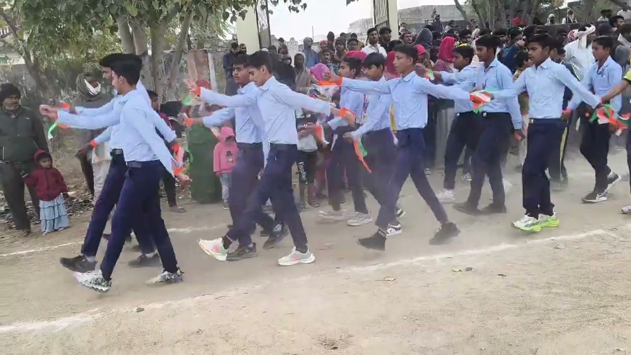 26 जनवरी 2026 लांबिया के सभी विद्यालयों का मार्च पास्ट🇮🇳🇮🇳🇮🇳