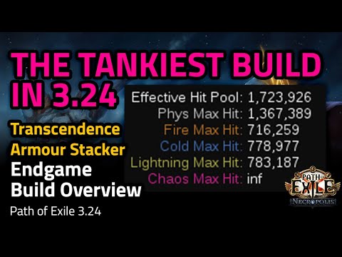 THE TANKIEST Build in 3.24! - Endgame Transcendence Armour Stacker Overview - Path of Exile 3.24