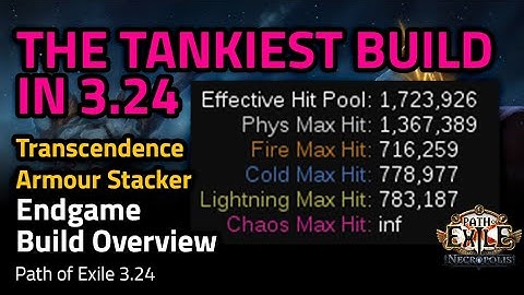 THE TANKIEST Build in 3.24! - Endgame Transcendence Armour Stacker Overview - Path of Exile 3.24