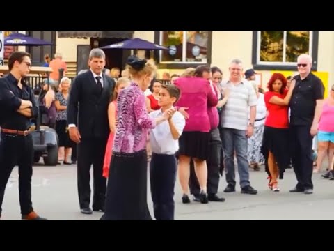 Sound of Music 2016 - Alex (7) dances with Mom & Adopted Grandmom (91), Lilian