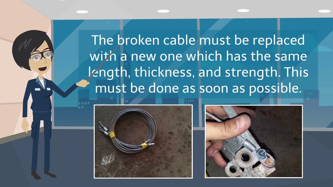 If your door hangs unevenly, check the lift cables Video Tip Garage