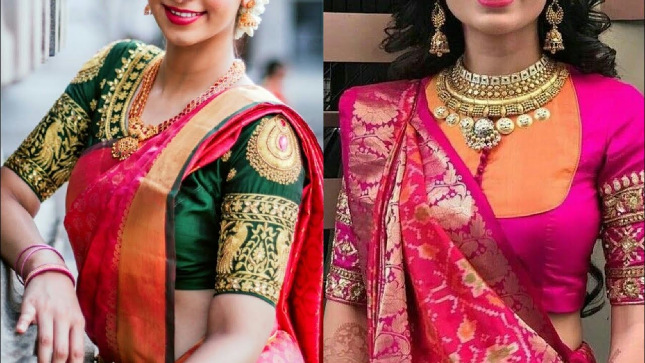 Discover more than 218 banarasi saree blouse designs super hot