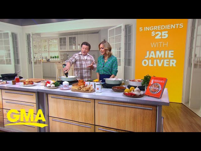 Video Jamie Oliver serves up 5-ingredient recipes from his latest cookbook  - ABC News