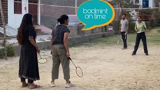 Playing badminton with my family members || old memories