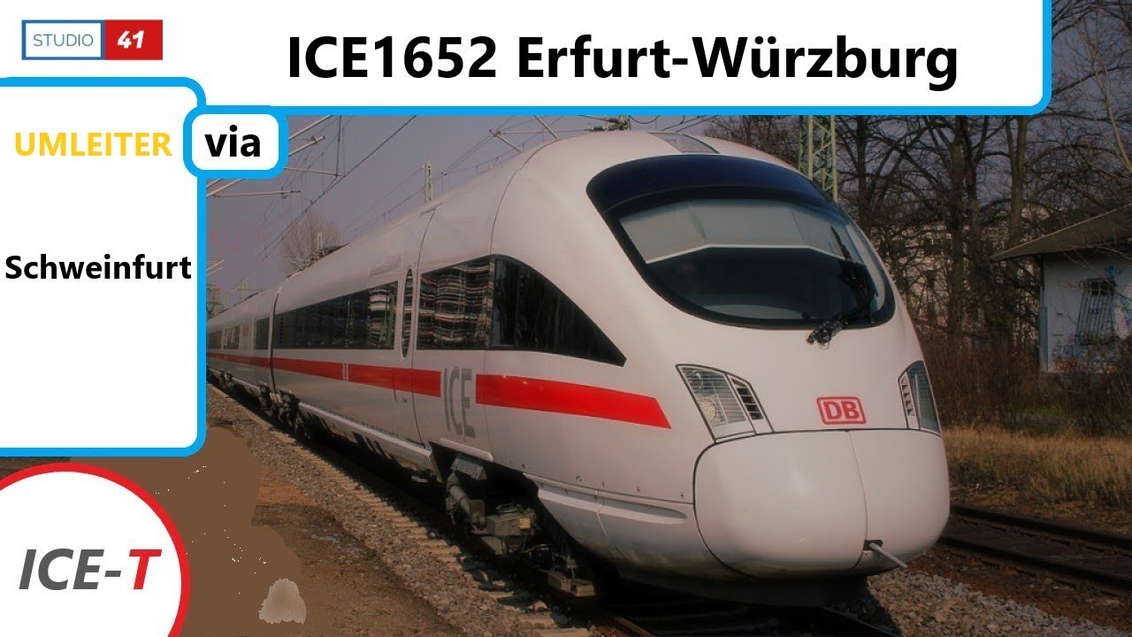 Erfurt-Würzburg *ICE1652* (ICE-T II BR411+415) Führerstandsmitfahrt/Cabride [Umleiter]
