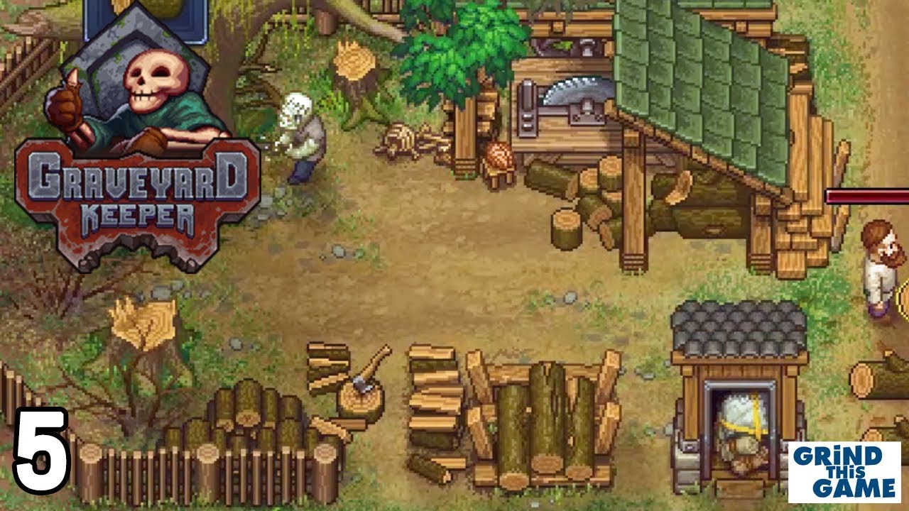 Graveyard Keeper 5 Zombies Wood Cutting and Zombie Growing YouTube