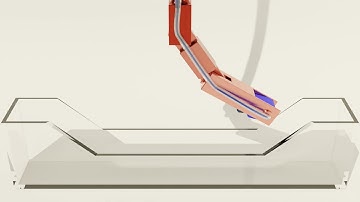 Blender double pendulum with fluid simulation