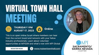 MPI Virtual Town Hall Thursday 1 PM August 17, 2023