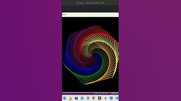 Rainbow benzene using python #computer #education  #python #turtle #coding