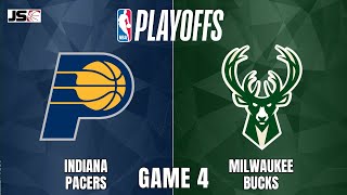 Indiana Pacers vs Milwaukee Bucks Game 4 | NBA Playoffs Live Scoreboard