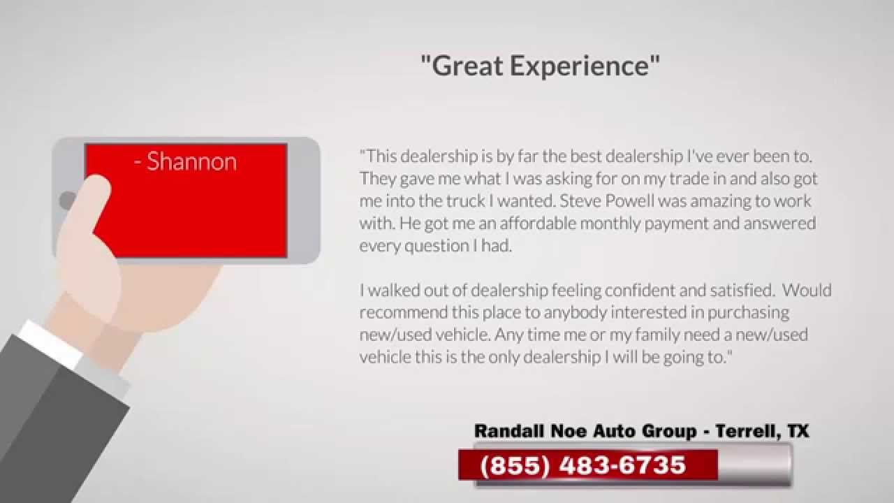 Randall Noe Auto Group Reviews Terrell Tx Youtube