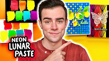 NEON Lunar Paste Unveiled✨ A BRIGHT Texture Paste For Cardmaking!