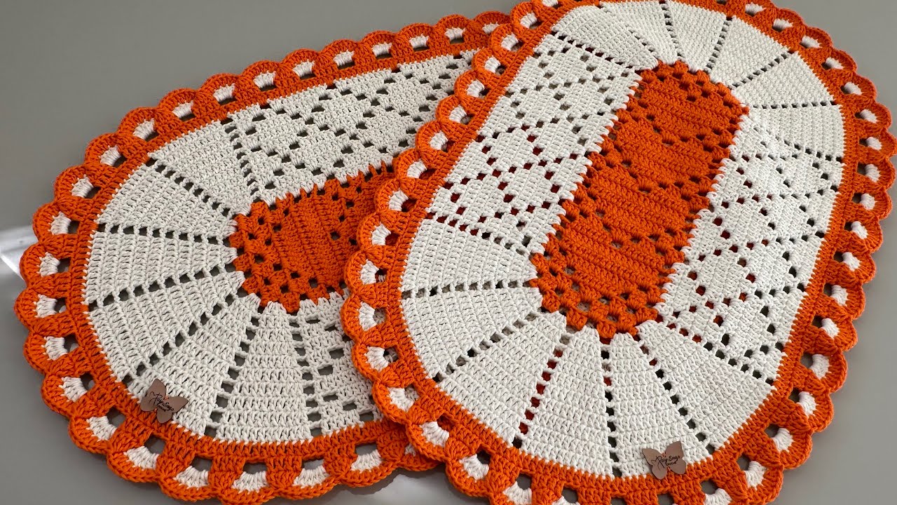 Tapete de crochê Luna, Oval simples Aula completa