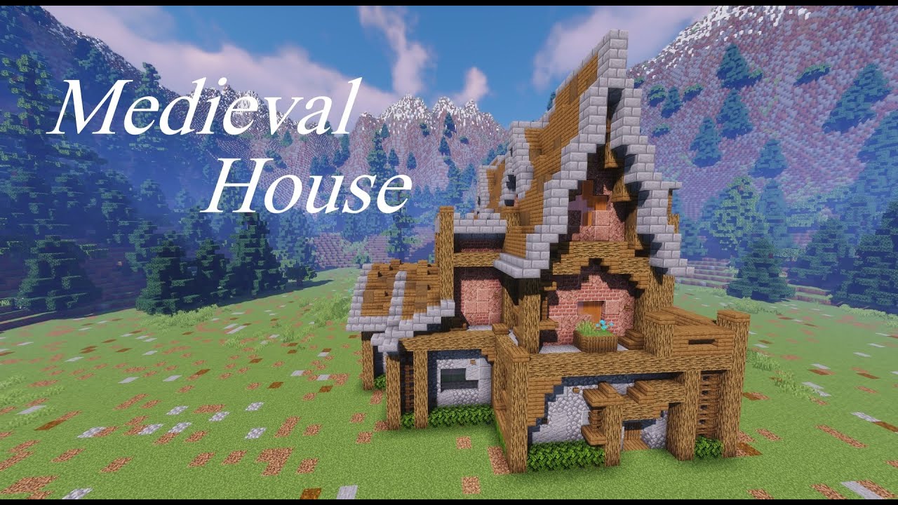 Minecraft Medieval House (Satisfying Build Time-lapse) - YouTube