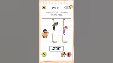 Jenny Must Win the Rope Race! 🧗‍♀️🔥 | Brain Test Level 207 Solution #shortsfeed #trendingshorts